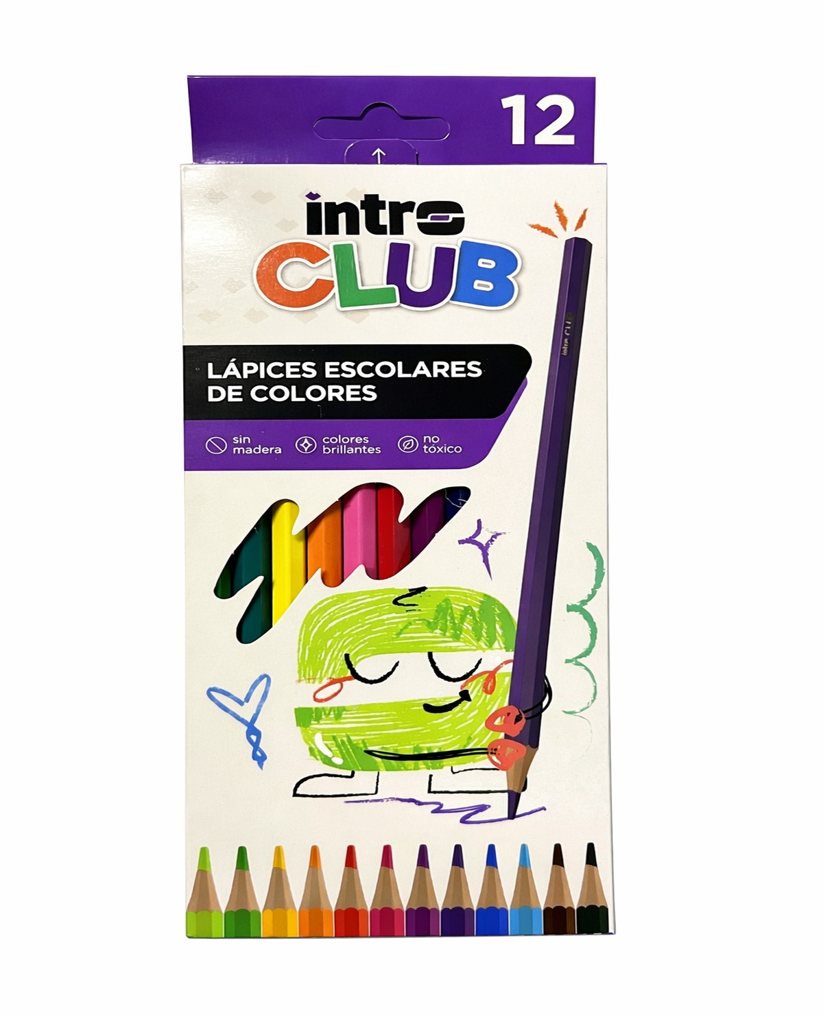 Lapices De Colores Intro Club Largos x 12 Un